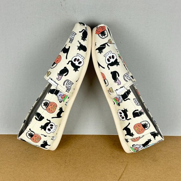 Toms Belmont Halloween Cats Slip On Casual Shoes Womens 6 Natural Halloween - Picture 5 of 11
